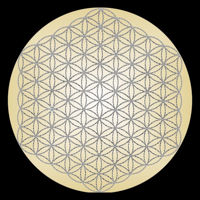 Blume des Lebens Silber - 5. Dimension - Mandala