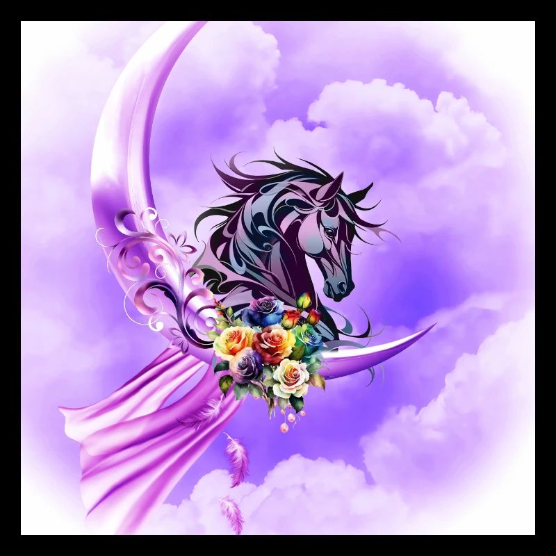 Cheval sauvage coloré élégant