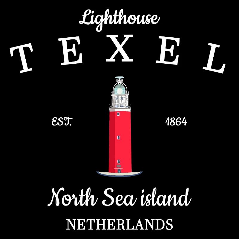 Lighthouse on Texel, Netherlands, hand drawing