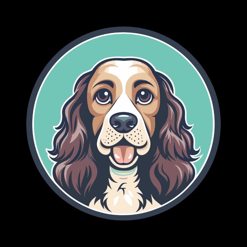 Englischer Cocker Spaniel Hunderasse Karikatur Kawaii