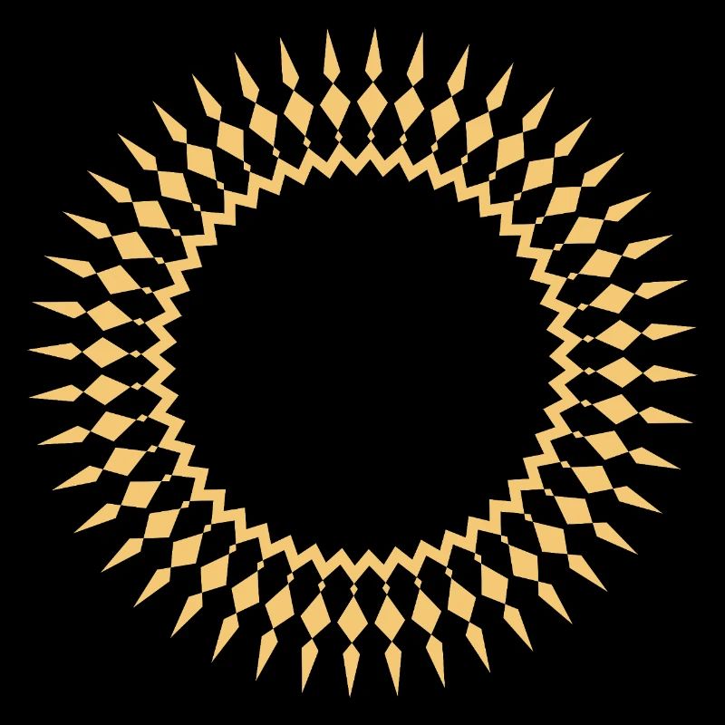 Strahlender Sonnenrahmen geometrisch