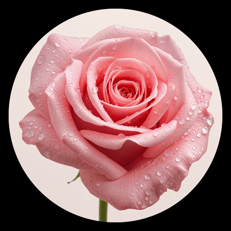 Fleur de rose délicate avec des gouttes d’eau