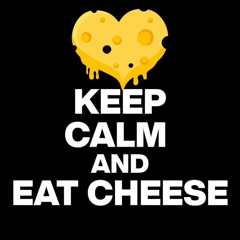 KEEP CALM AND EAT CHEESE, CHEESE JUNKIE GIFT 🧀