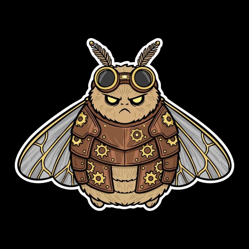 Steampunk Night Moth Armor Bronze Gears