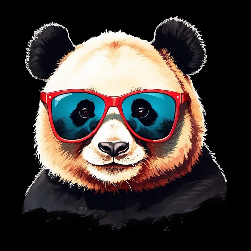 Schlauer Panda Bär Mit cooler Sonnenbrille