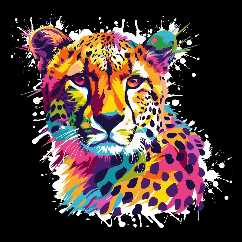 Gepard Leopard Graffiti