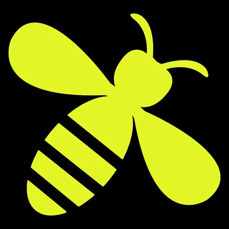 Neon Bee Yellow on Black