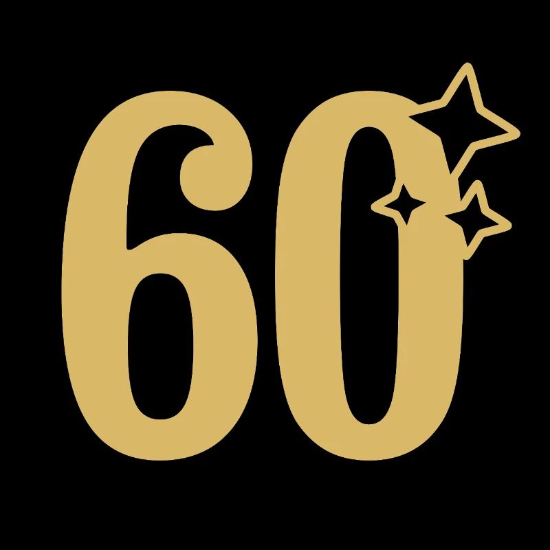 60th Birthday 60th Anniversary Gold Star