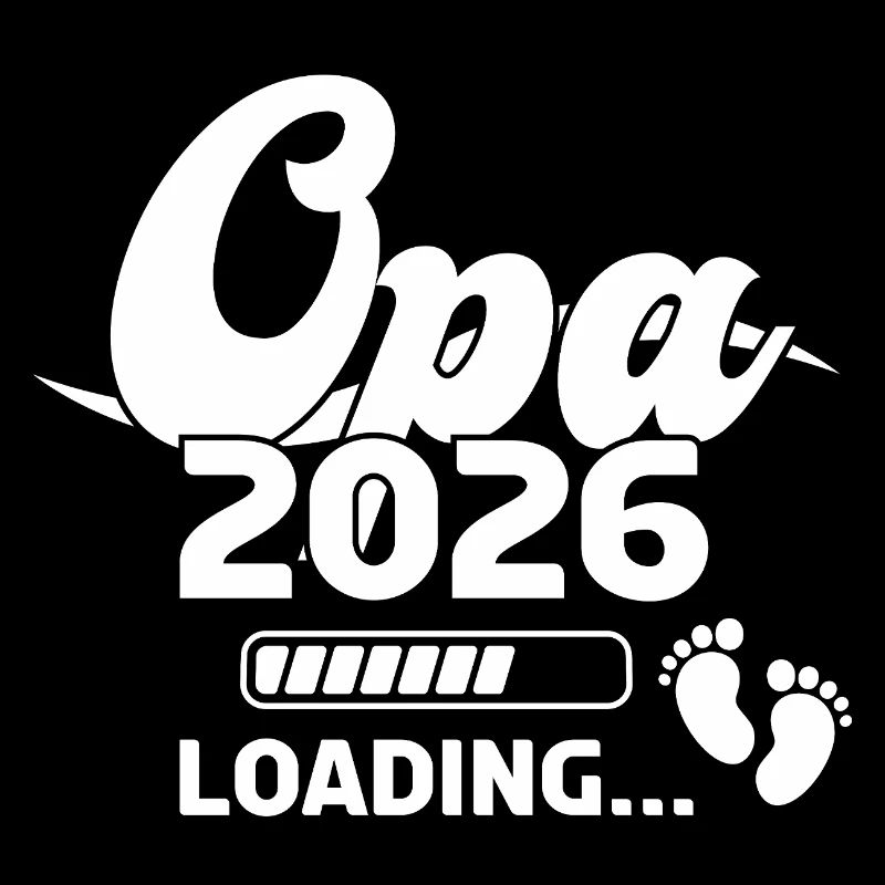 Grandpa 2026 Loading Baby Footprints Design