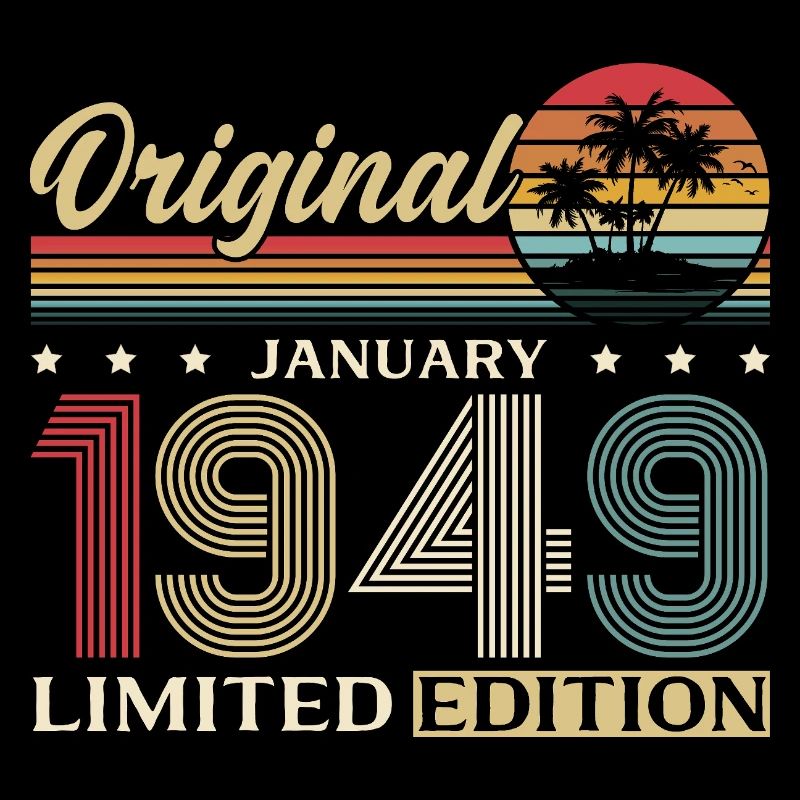 77e anniversaire Original janvier Né en 1949