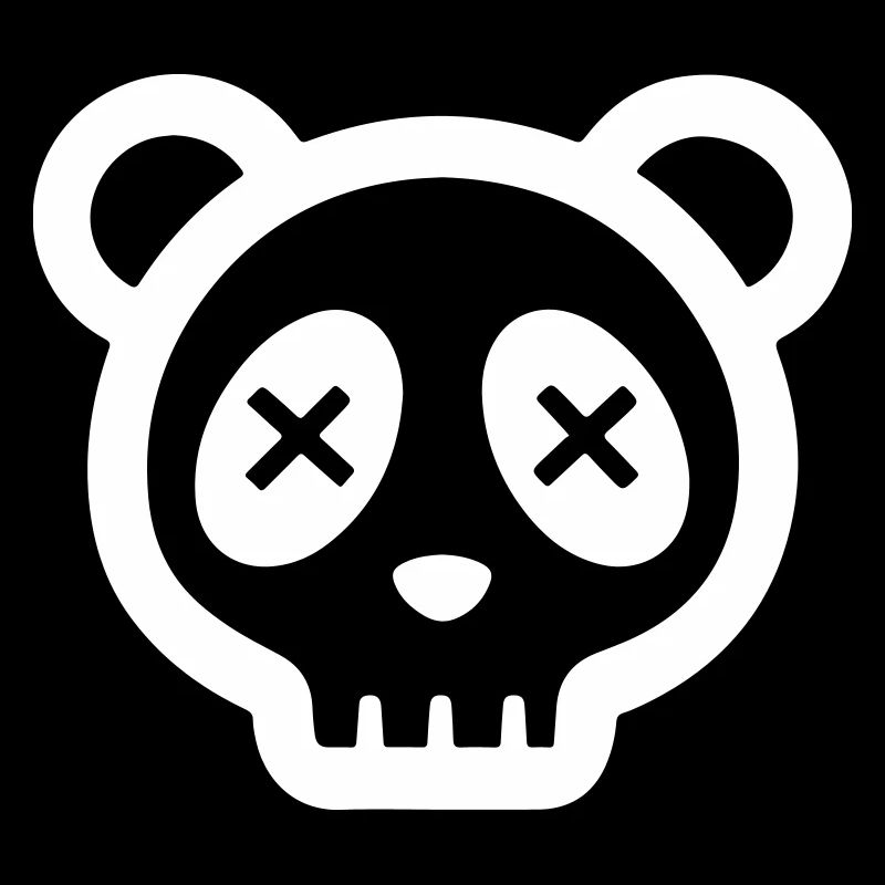 Crâne de panda drôle de crâne