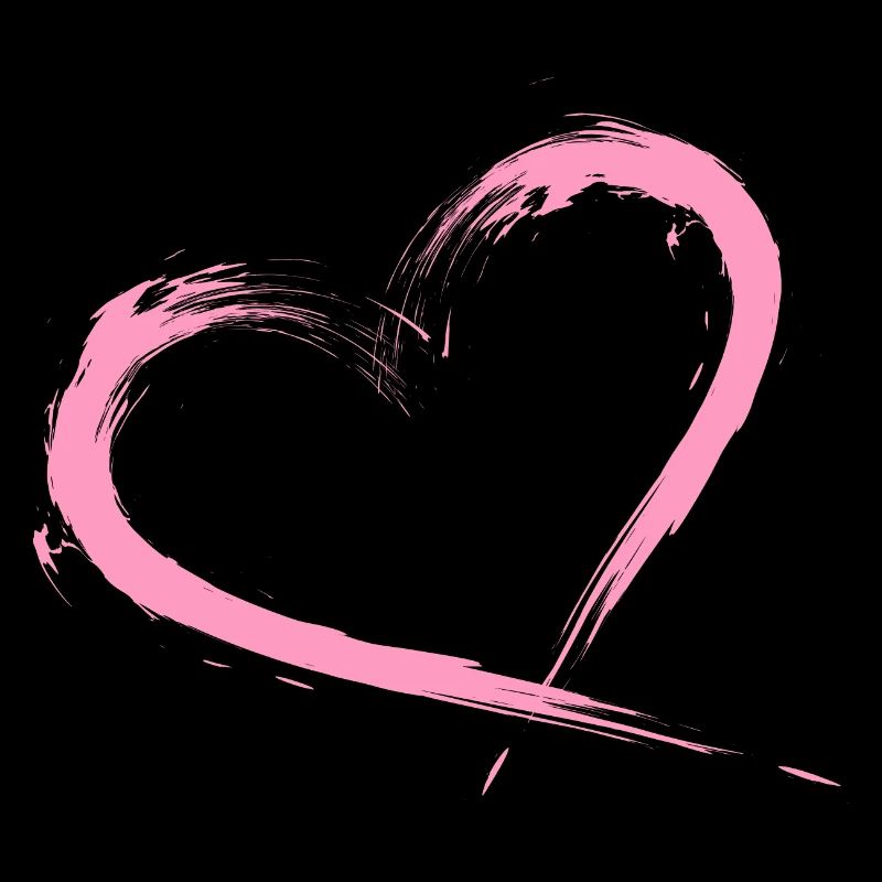Heart brush pink vector graphic
