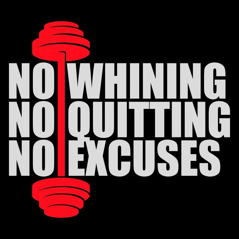 Pas de plaintes, pas d’abandon, pas d’excuses, motivation pour la salle de sport