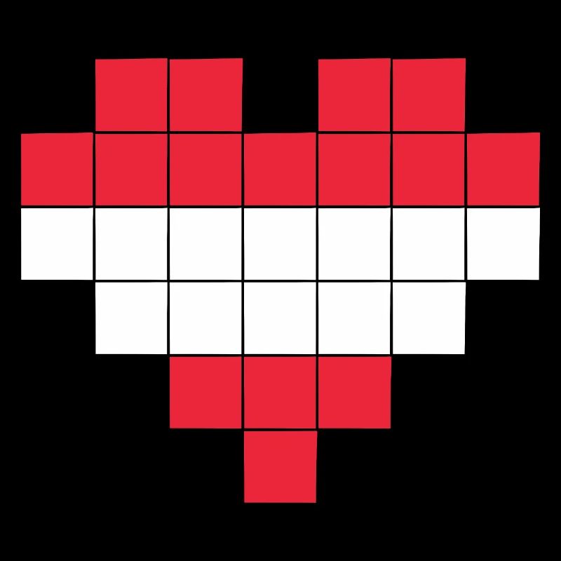 Pixel Heart Autriche Drapeau