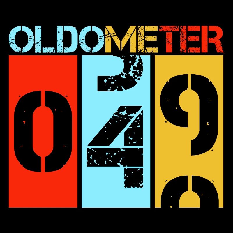 Oldometer 50. Geburtstag Lustiger Retro-Kilometerzähler