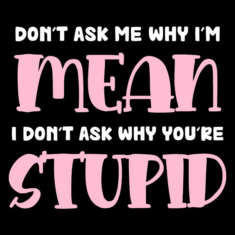 Ich bin gemein – freche Pink Typo