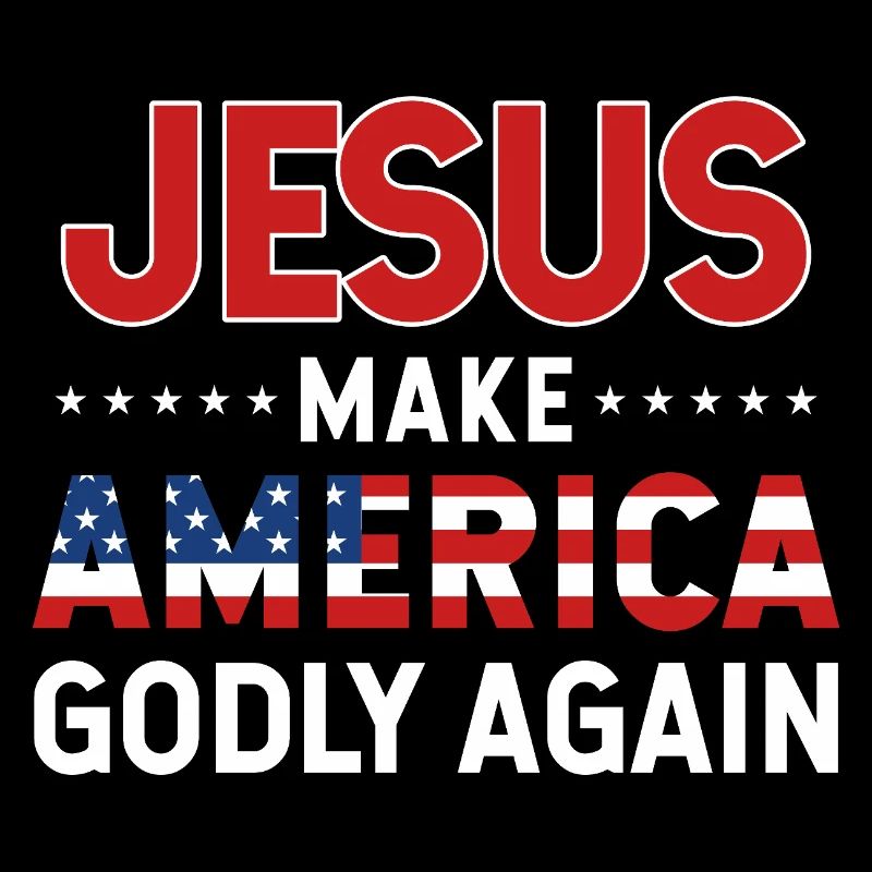 Jesus Make America Godly Again Flag Text Graphic