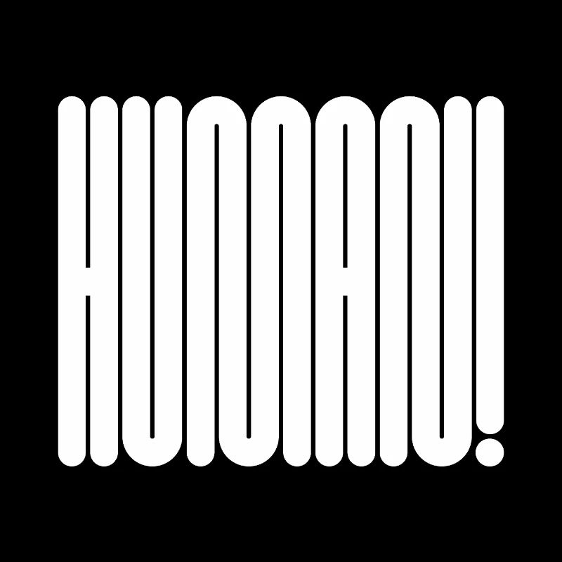 HUMAN! Bold Geometric Typography Statement