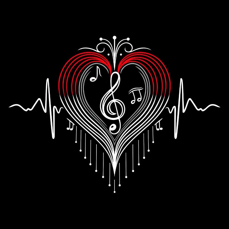 Heartbeat Music Heart Pulse Notes