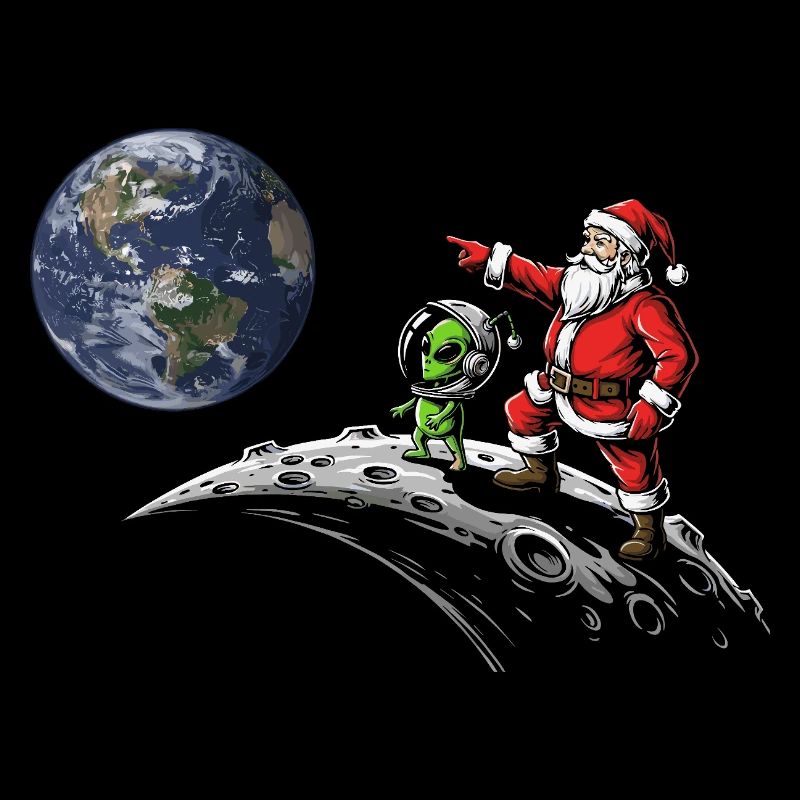 Galactic Christmas Imp on Moon
