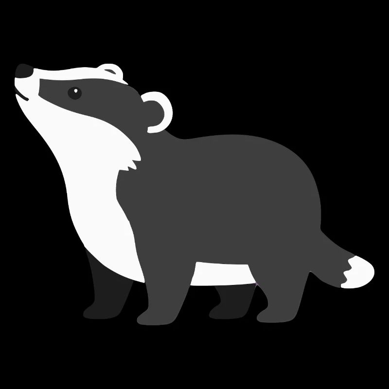 Süßer neugieriger dachs minimalistischen Stil