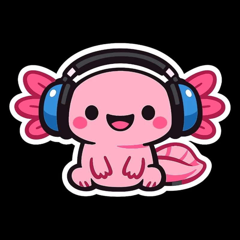 Kuscheliger Kopfhörer-Drache axolotl