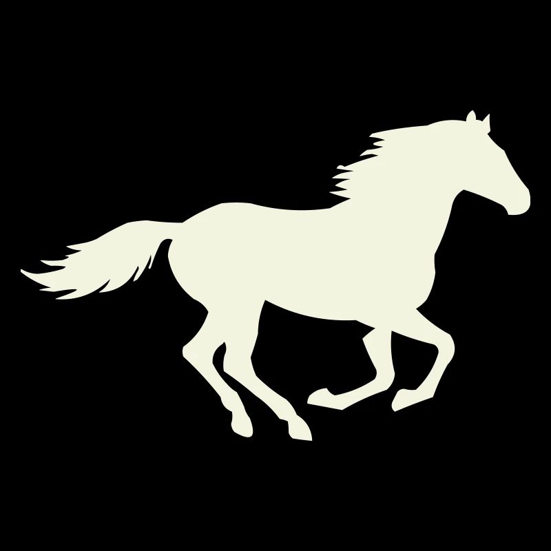 Springender Hengst Silhouette
