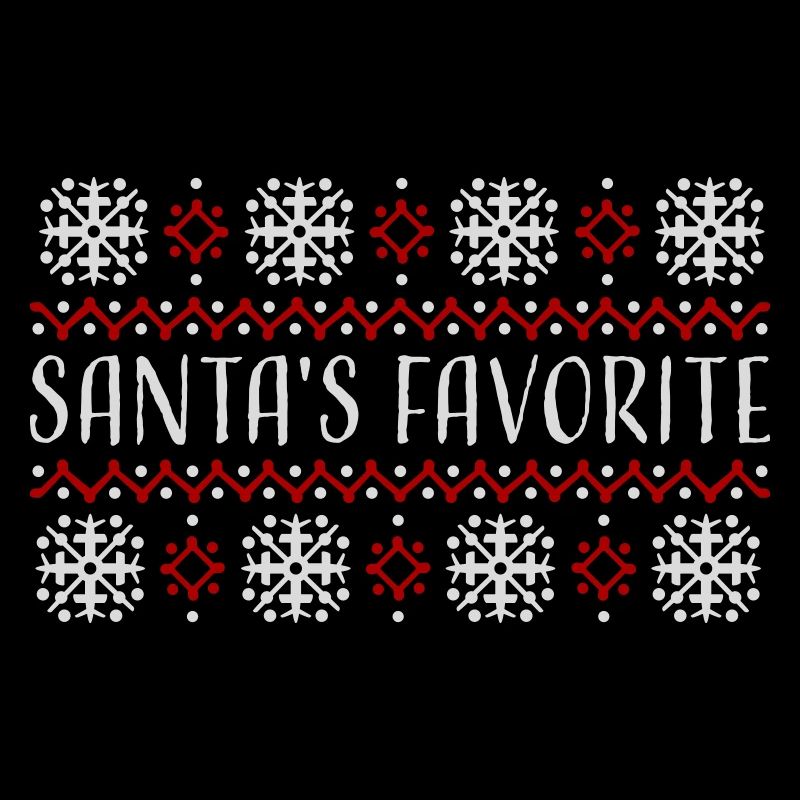 Santa's Favorite Weihnachtspullover Schneeflocken