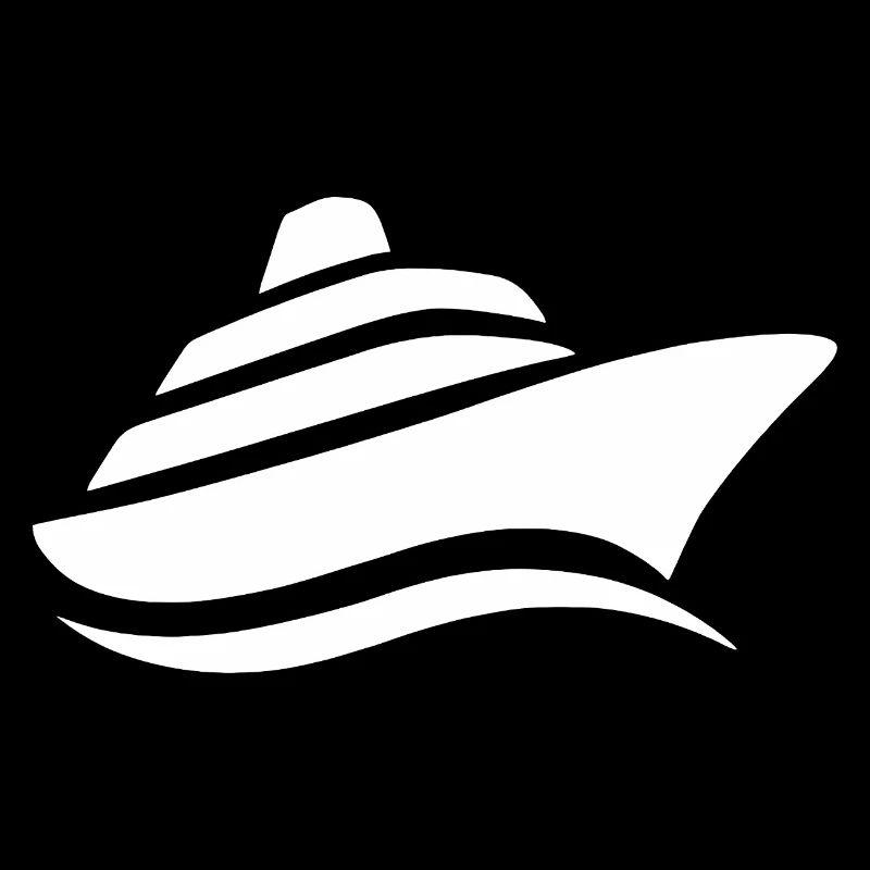 Minimalistische Kreuzfahrt Schiffsreise Silhouette