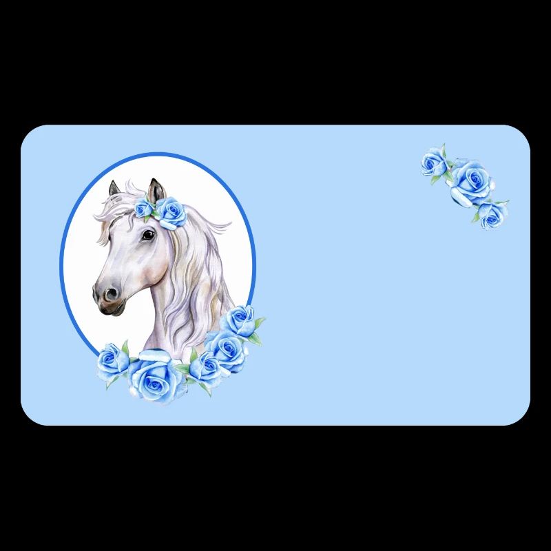 White Horse - Roses Light Blue | Customisable