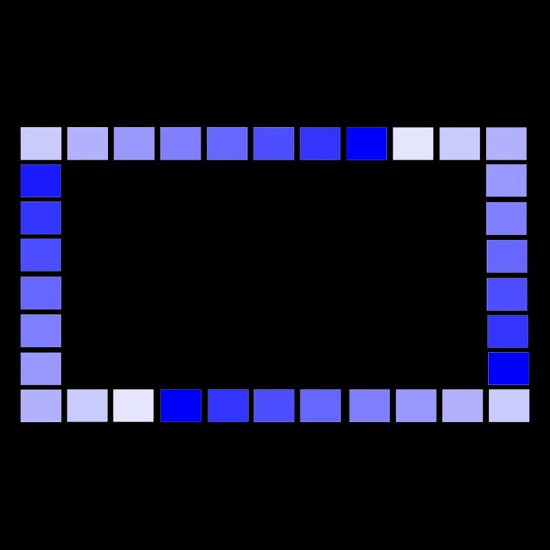 Game - Retro Frame Blue Squares Tiered