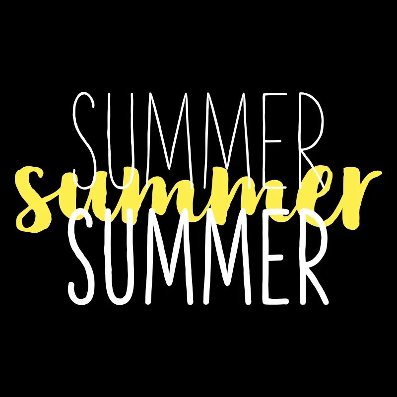 Summer Typo Overlay Gelbes Script