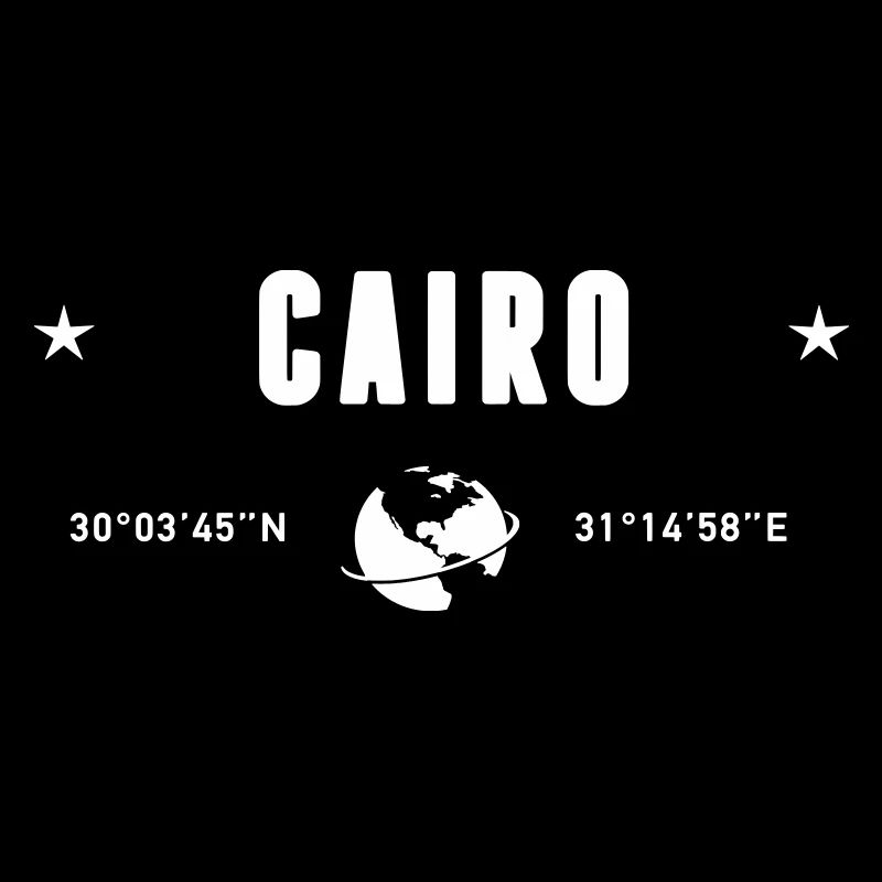 Le Caire, Égypte, coordonnées : planète Terre blanche