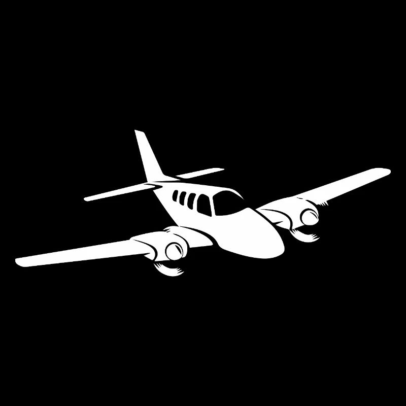 Silhouette minimaliste d’avion à hélice