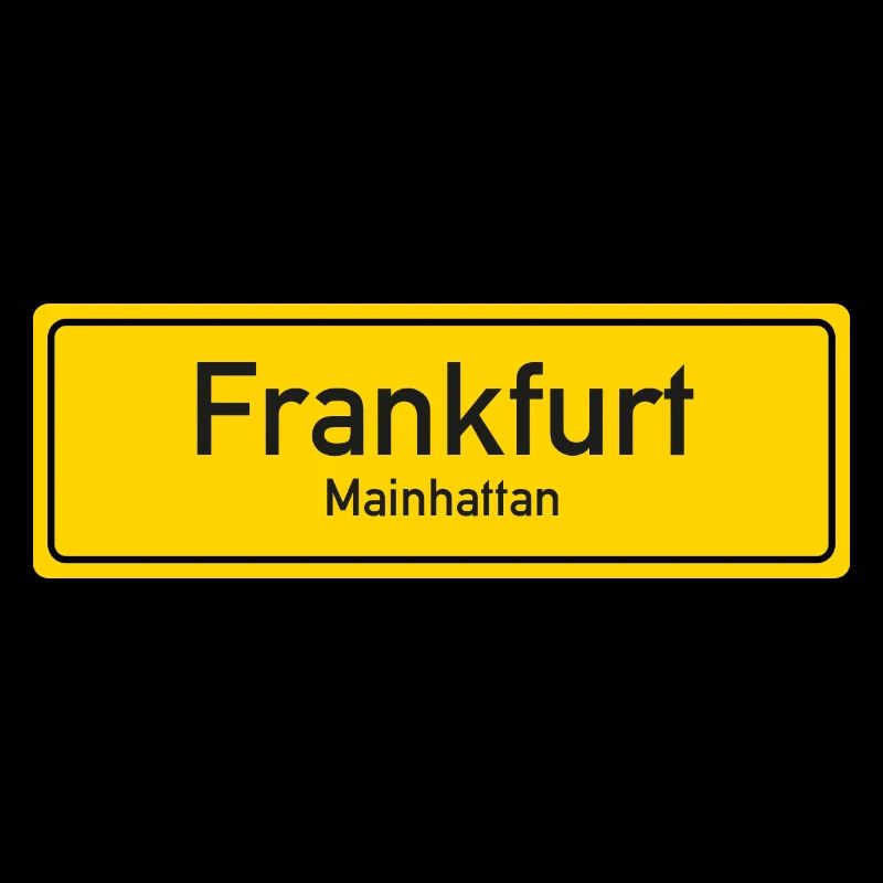 Frankfurt place name sign Germany