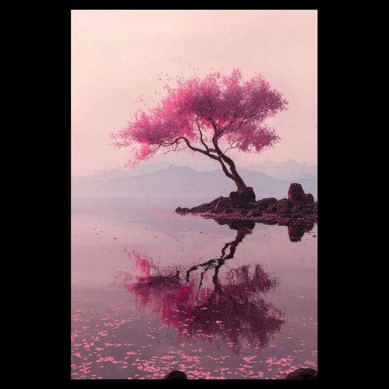 Blush Blossom Shore Reflections