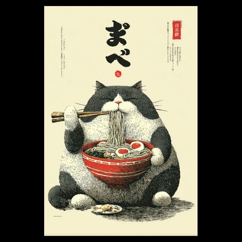 Ramen-Katzen-Festmahl