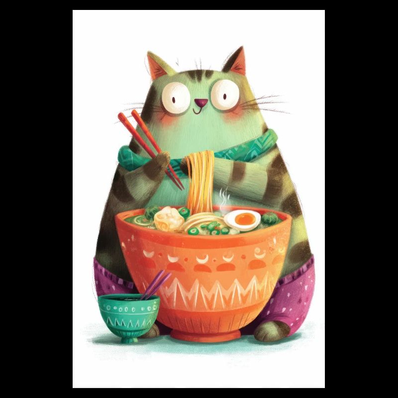 Ramen-Katzen-Festmahl