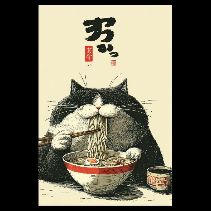 Noodle Cat Zen Bowl