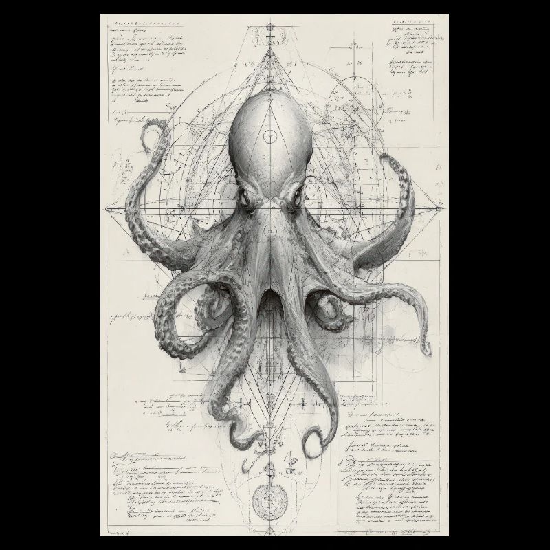 Geometric Octopus Blueprint