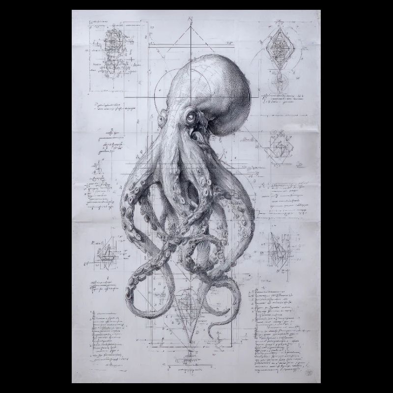 Croquis de plan de la pieuvre