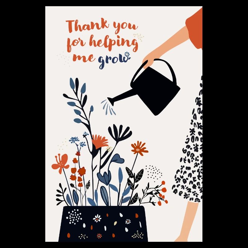Danke Lehrer – Blumenwachstum Poster