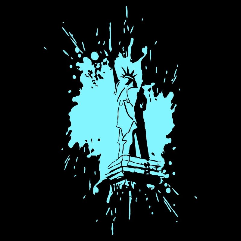 Statue de la Liberté dans une éclaboussure > Vector Graphic