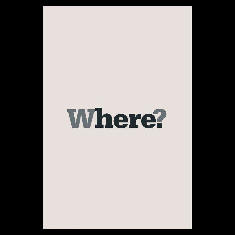 Où ? – Affiche minimaliste moderne