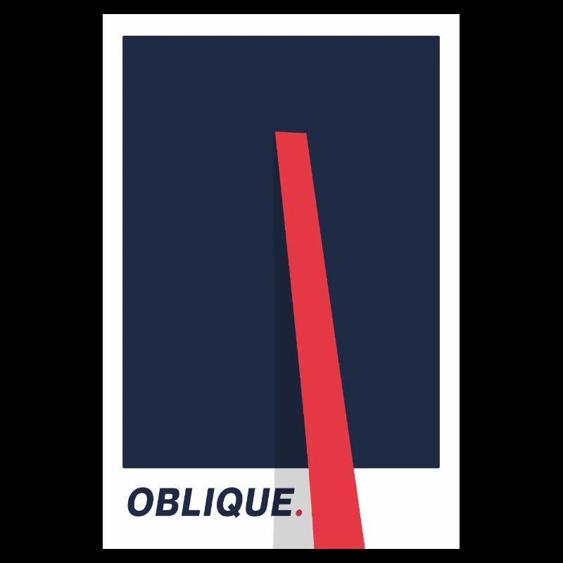 Oblique. Modern Typography Statement