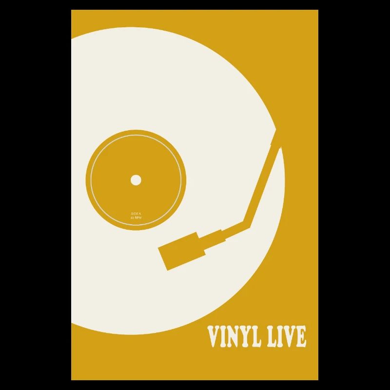 Vinyl Life – Retro Turntable Poster