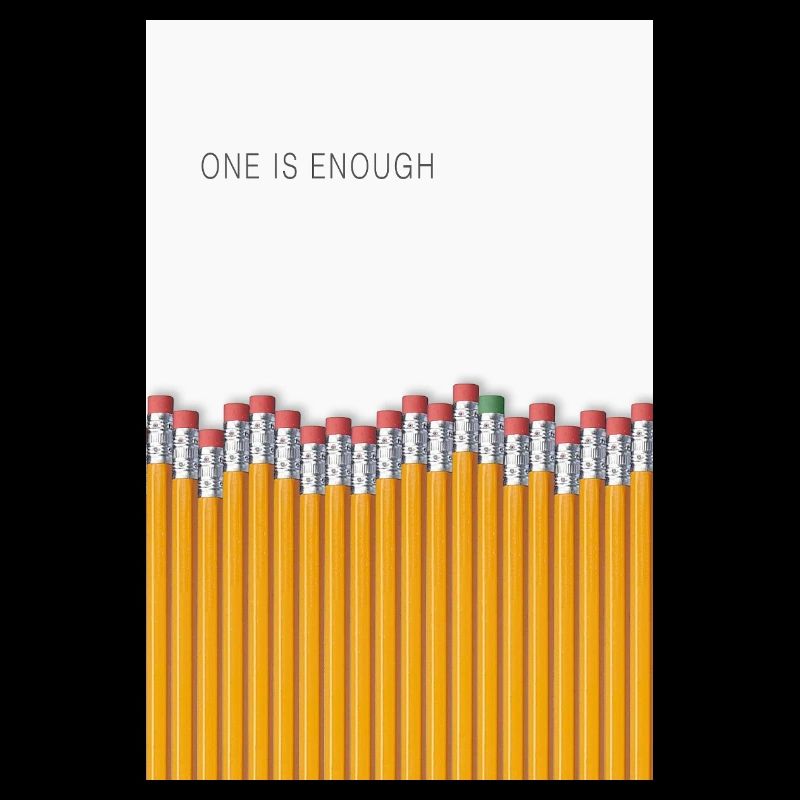 One Is Enough Statement Design