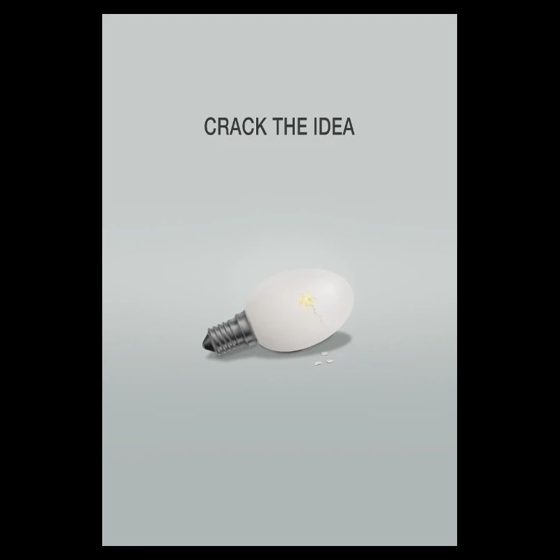 Craque l’idée : design minimaliste d’affiche