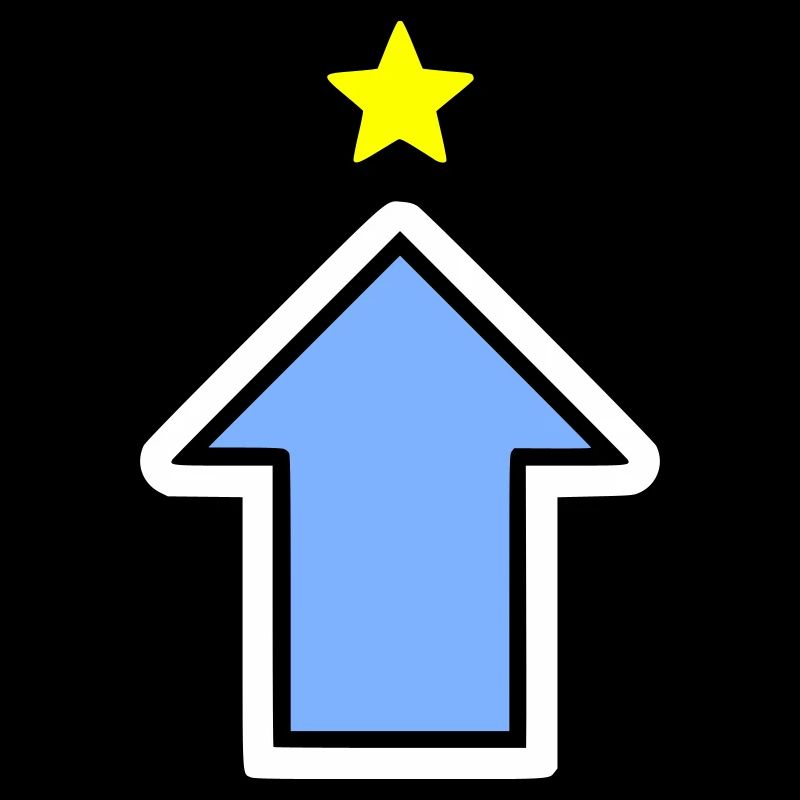 Level Up Arrow Star Gaming Power Vector
