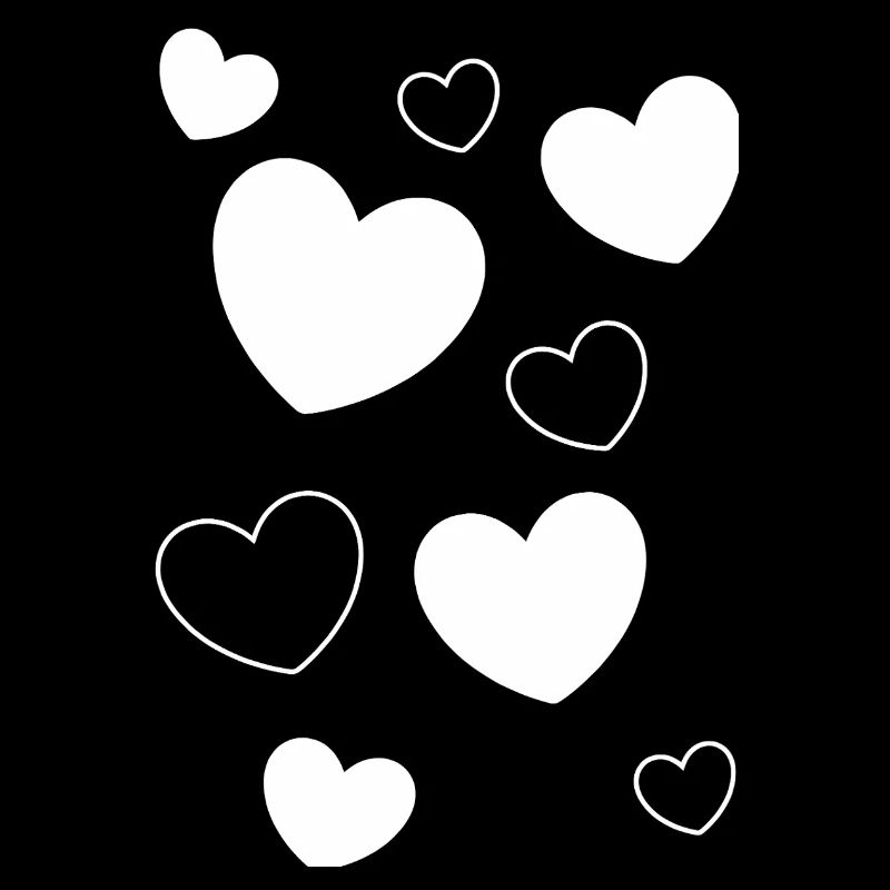 Heart White White Heart Pattern Gift Valentine's Day
